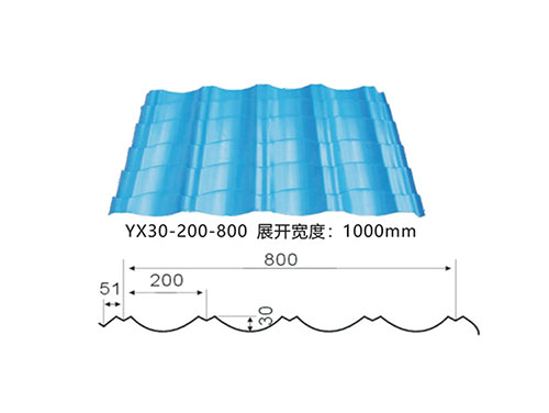 伊春YX30-200-800彩鋼琉璃瓦